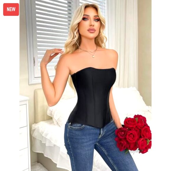 Vintage Corset Top Renaissance Shapewear Lace Up Bustier Costume - Picture 5 of 7